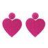 Seed Bead Heart Valentine's Day Post Earrings