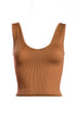 RIB V-NECK CROP TANK