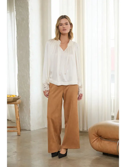 SPLIT NECK BLOUSE