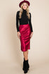 SATIN WOVEN MIDI SKIRT