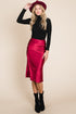 SATIN WOVEN MIDI SKIRT