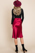 SATIN WOVEN MIDI SKIRT