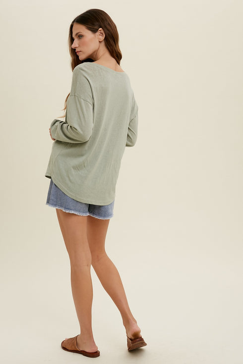 LONG SLEEVE COTTON TOP
