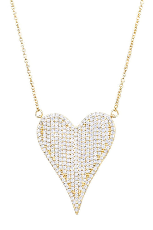 14K PLATED HEART NECKLACE