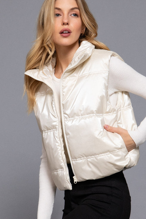 HIGH NECK PUFFER VEST