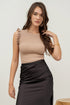 RUFFLE SLEEVELESS KNIT TOP