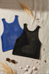 OPEN KNIT CROP TANK