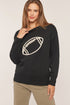EMBROIDERY FOOTBALL SWEATER