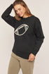 EMBROIDERY FOOTBALL SWEATER