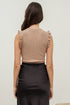 RUFFLE SLEEVELESS KNIT TOP
