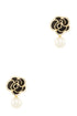 NO 5 BLACK FLOWER EARRINGS