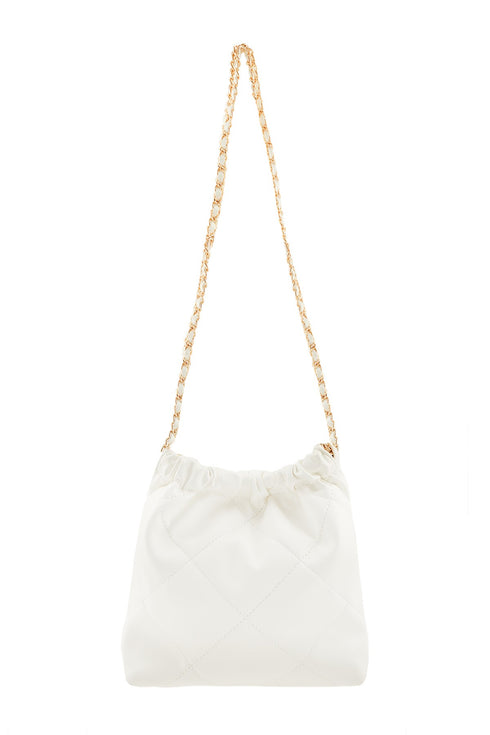 FAUX LEATHER QUILTED BAG