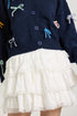 ADELINE TIERED LACE TRIMMED SKIRT
