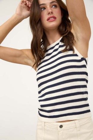 STRIPE SWEATER TANK