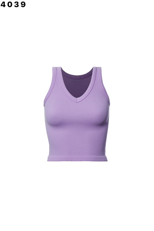RIB V-NECK TANK