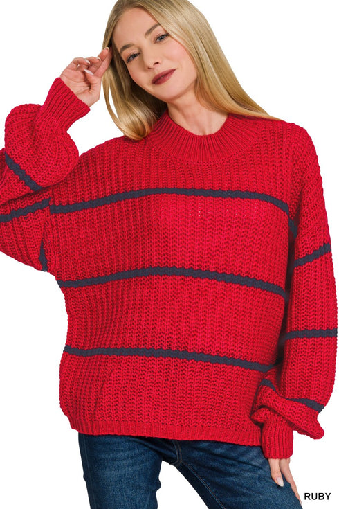 OVERSIZED STRIPED SWEATER