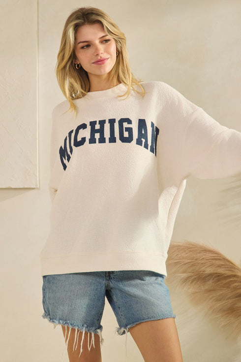 MICHIGAN LONG SLEEVE TOP