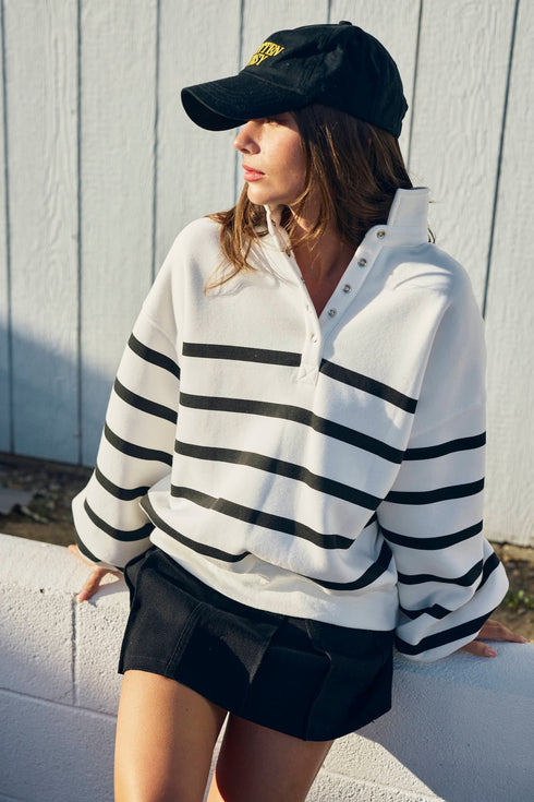 ADDISON STRIPE PULLOVER