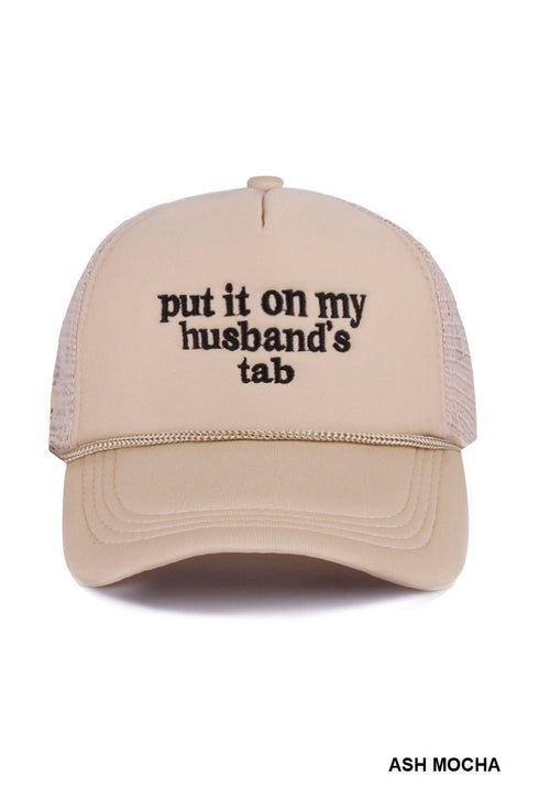 HUSBAND'S TAB TRUCKER HAT
