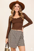 LEIGHTON SQUARE NECK TOP