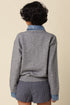 DENIM CONTRAST SWEATER