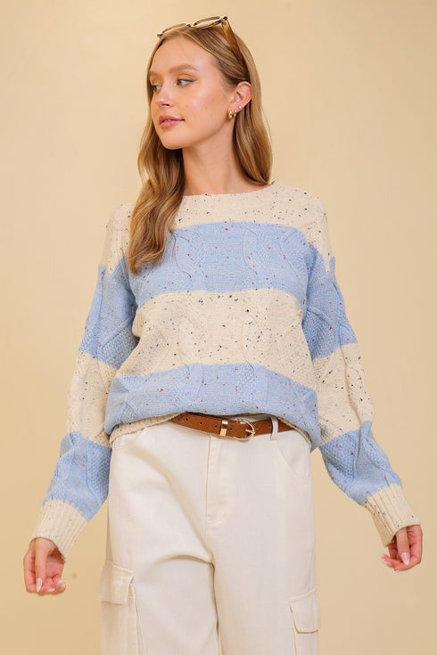 STRIPE TWIST SWEATER