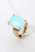EMERALD CUT ADJUSTABLE RING