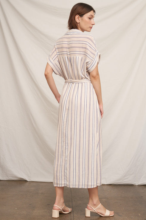COASTAL STRIPE SHIRT DRESS