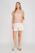 TESSA SHORT SLEEVE OPEN TOP