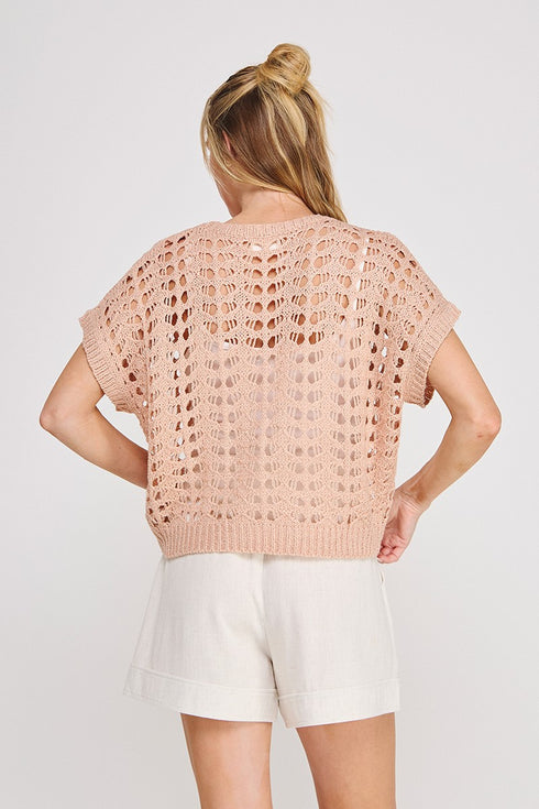 TESSA SHORT SLEEVE OPEN TOP