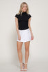 RUCHED TEXTURE KNIT TOP