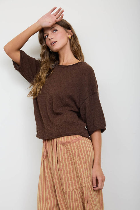 RAW EDGE BOXY SWEATER