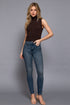 SLEEVELESS NECK SWEATER TOP