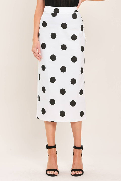 POLKA DOT MIDI SKIRT