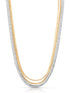 MIXED METALS STRANDS NECKLACE