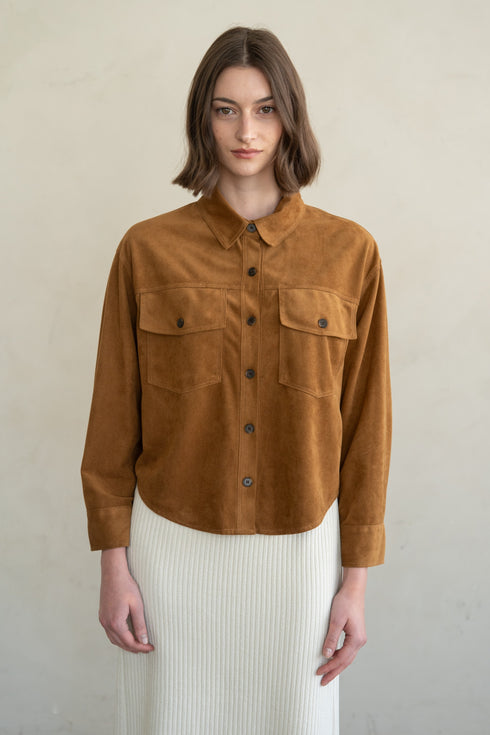 JANELLE SUEDE SHIRT JACKET