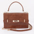 FAUX CROC LEATHER HANDLE BAG
