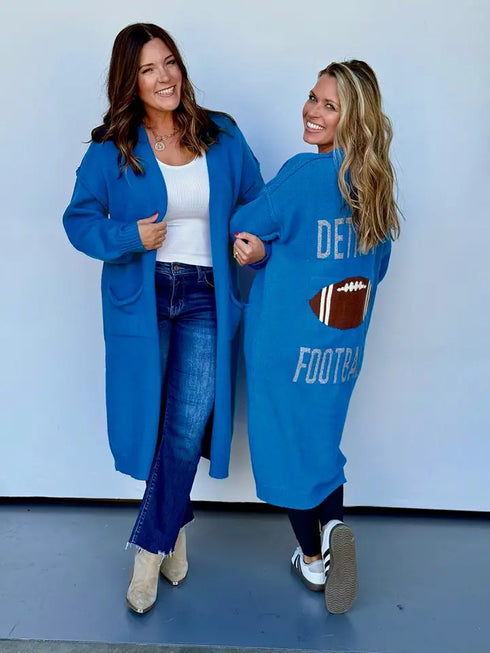 DETROIT FOOTBALL CARDIGAN
