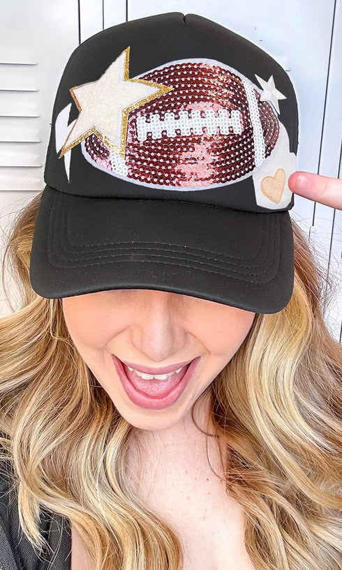 FOOTBALL PATCH TRUCKER HATS