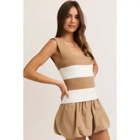 WIDE STRAP SWEATER TANK