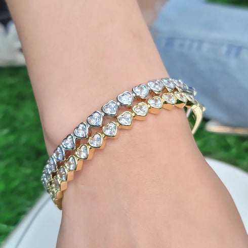 CZ HEARTS BANGLE