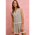 STRIPE V NECK VEST