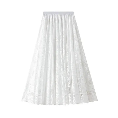 LACE CHIFFON SKIRT