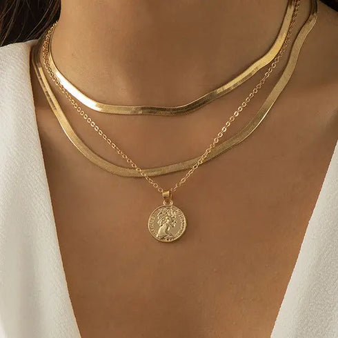 LAYERED COIN NECKLACE