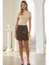 FAUX LEATHER MINI SKIRT
