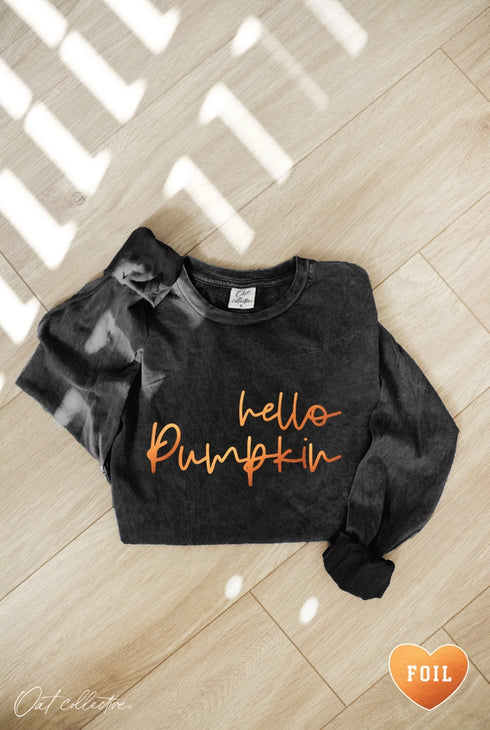 HELLO PUMPKIN FOIL LONG SLEEVE