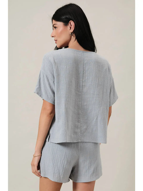 BOAT NECK BOXY TOP