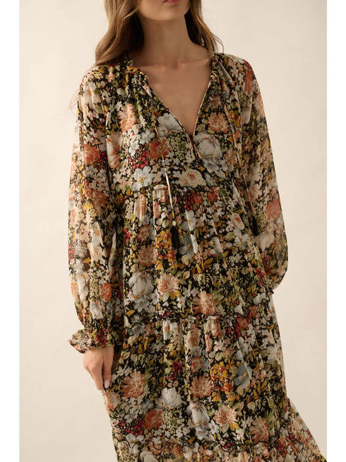 FLORAL CHIFFON DRESS