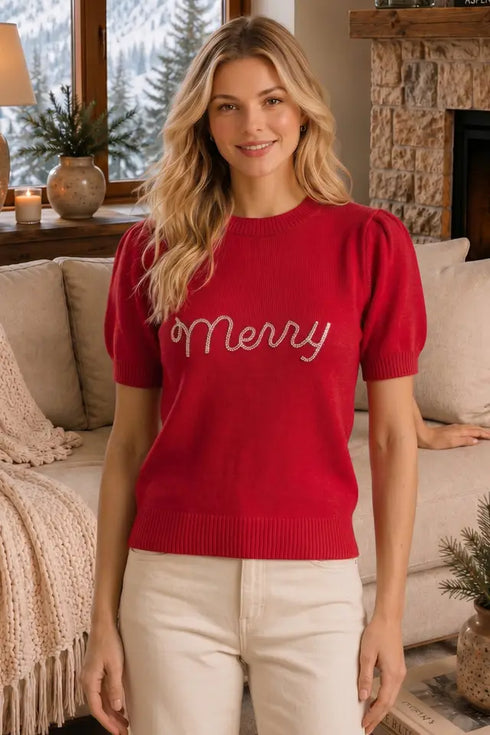 MERRY BEADED SWEATER
