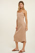 SARAH STRIPED MIDI DRESS